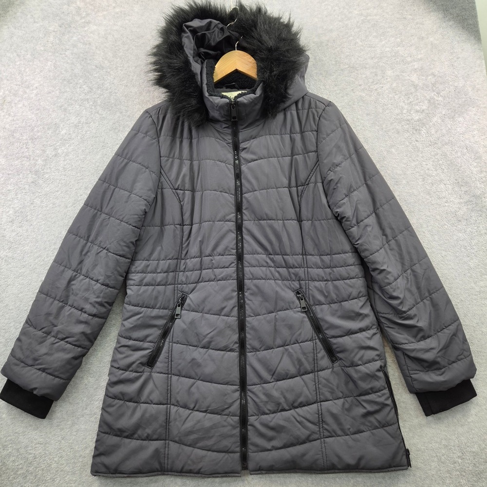 Urban Tech MARALYN & ME Dark Whimsigoth Puffer Parka Black Jacket Women XL